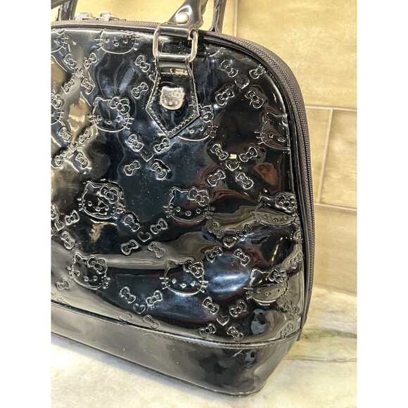 Loungefly Sanrio Hello Kitty Bowler Tote Large Bag Embossed City Bag Pink Inside - Picture 9 of 16